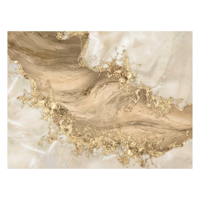 Mantel Gold and Pearl - Splatter and flow (Frente (Horizontal))
