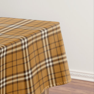 Mantel Gold Tartan Tablecloth