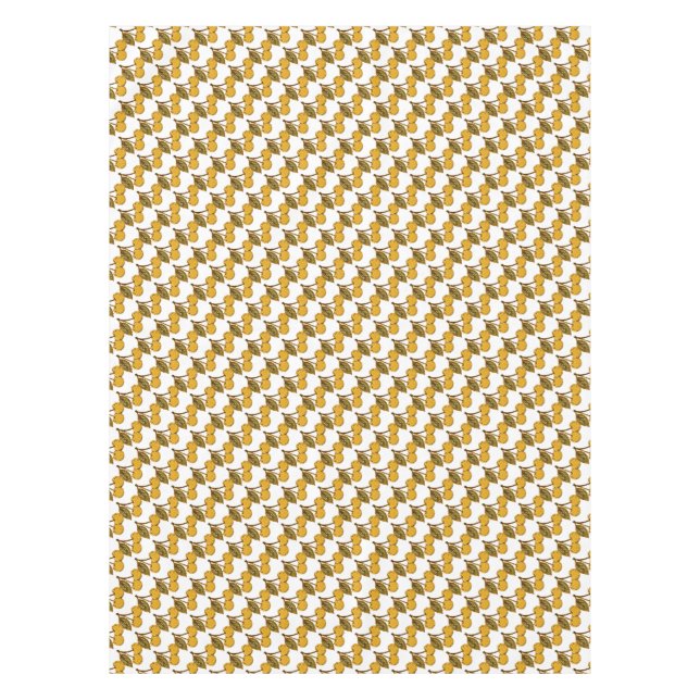 Mantel Golden Metallic Cherries Pattern (Anverso)