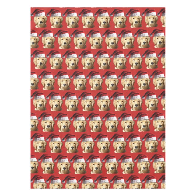 Mantel Golden Retriever Santa Claus (Anverso)
