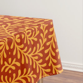 Mantel Golden Yellow Leafy Vine Pattern 