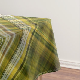 Mantel Goldenrod y Daisies Yellow y Green Plaid