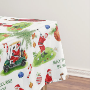 Mantel Golf Que el campo esté con ustedes Navidades Santa