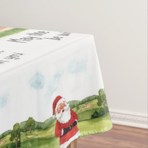 Mantel Golf Que el campo esté con ustedes Navidades Santa
