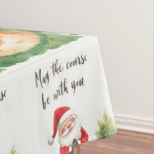 Mantel Golf Que el campo esté con ustedes Navidades Santa