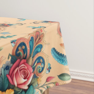 Mantel Gordo patrón de flores de verano