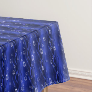 Mantel Gotas de lluvia azul Metalizado