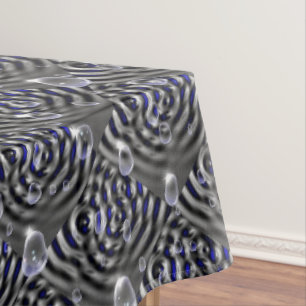 Mantel Gotas de lluvia gris azul Metalizado