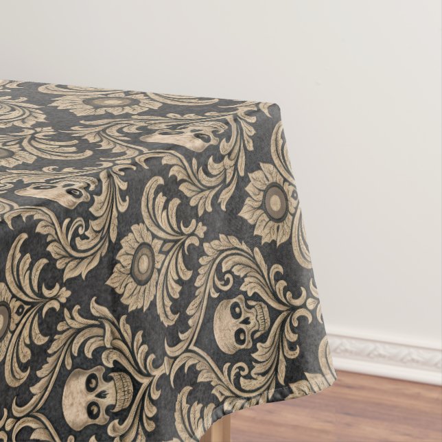 Mantel Gótico Elegance Skull Damask (In Situ)