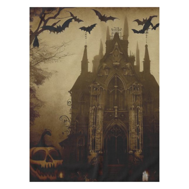 Mantel Gótico/Halloween/otoño/calabaza (Anverso)