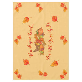Mantel Gracias Cornucopia"Gracias Señor"Tablecloth