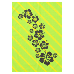 Mantel Gracioso Hibiscus tropical florece negro + tu tras