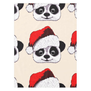 Mantel gracioso panda lindo en Navidades