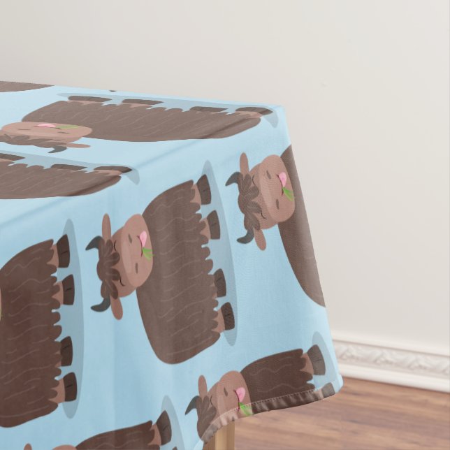 Mantel Gracioso yak feliz comiendo hierba personalizado i (In Situ)