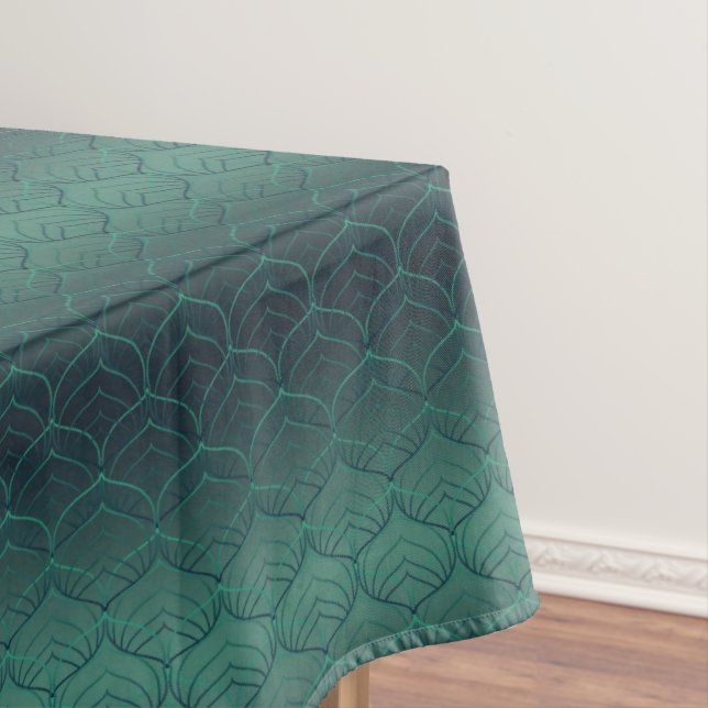 Mantel Gradiente verde en estilo art déco. (In Situ)