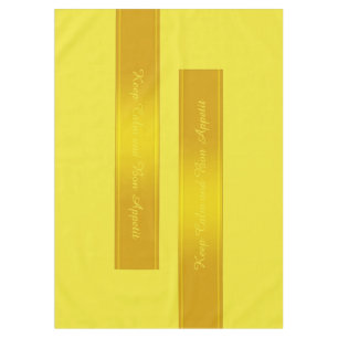 Mantel Gradientes Tiras borde Decado amarillo + tu texto