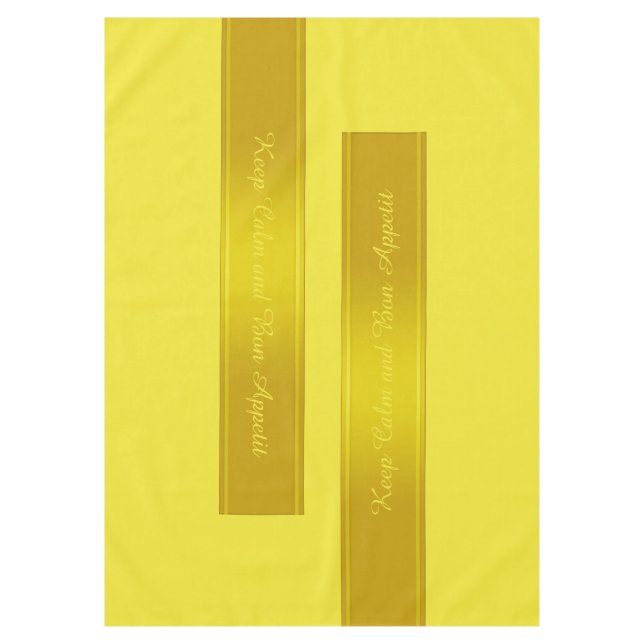 Mantel Gradientes Tiras borde Decado amarillo + tu texto (Anverso)