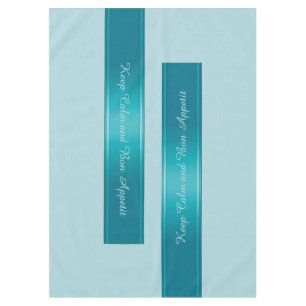 Mantel Gradientes Tiras borde Decano azul II + tu texto