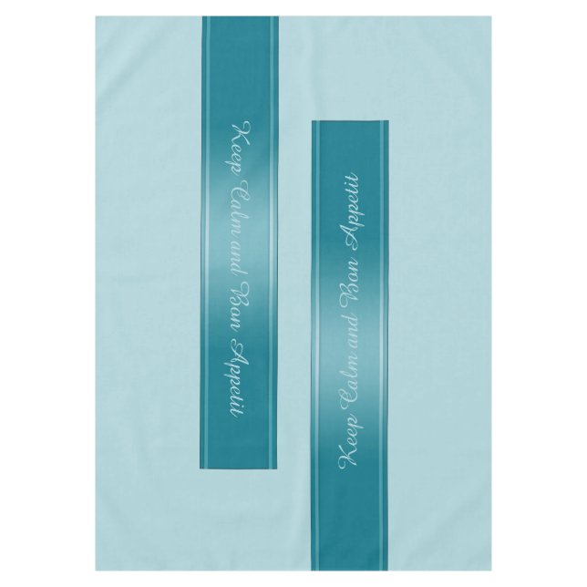 Mantel Gradientes Tiras borde Decano azul II + tu texto (Anverso)