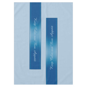 Mantel Gradientes Tiras borde Decano azul + tu texto