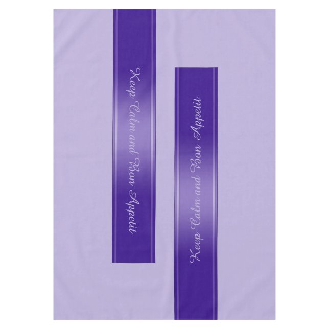 Mantel Gradients Stripes Border Deco violet + tu texto (Anverso)