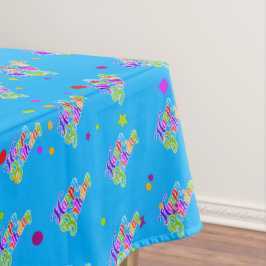 Mantel Gráfico de cumpleaños feliz de varios colores en a
