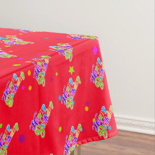 Mantel Gráfico de cumpleaños feliz de varios colores en r