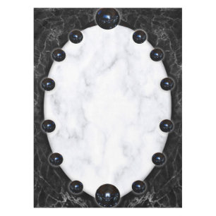 Mantel Gráficos de la esfera de mármol blanco y negro