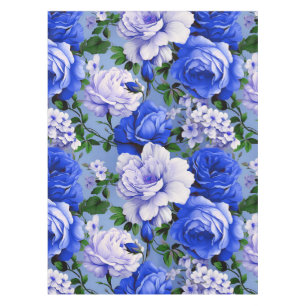 Mantel Gran Flor Rosa Azul Retro