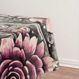 Mantel Gran patrón de flor gótica rosa vintage