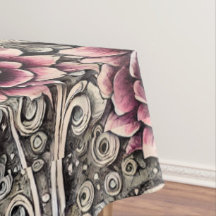 Mantel Gran patrón de flor gótica rosa vintage