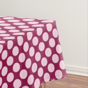 Mantel Gran punto retro - burdeos y cáscara rosa