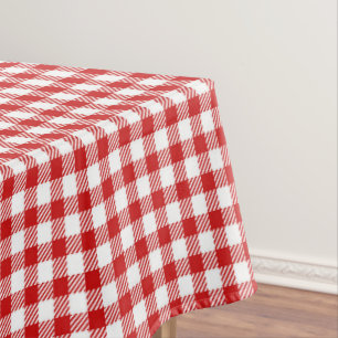 Mantel Granjero Rústico Red Small Gingham Plaid
