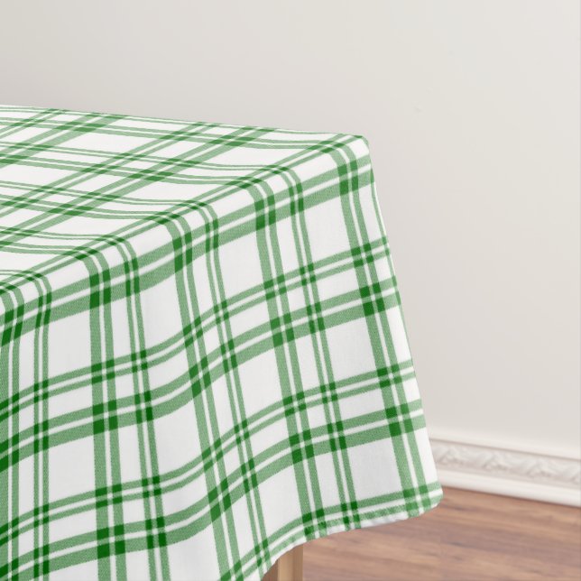 Mantel Green Plaid Print (In Situ)