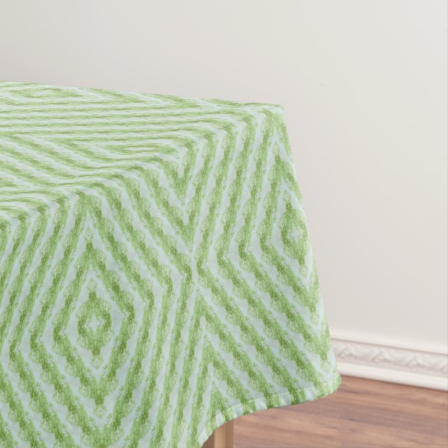 Mantel Green Stripes Squash Pattern (In Situ)