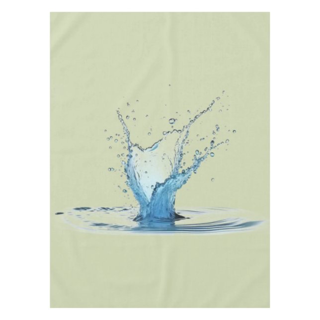 Mantel Green Tablecloth with Water Drop Impact (Anverso)