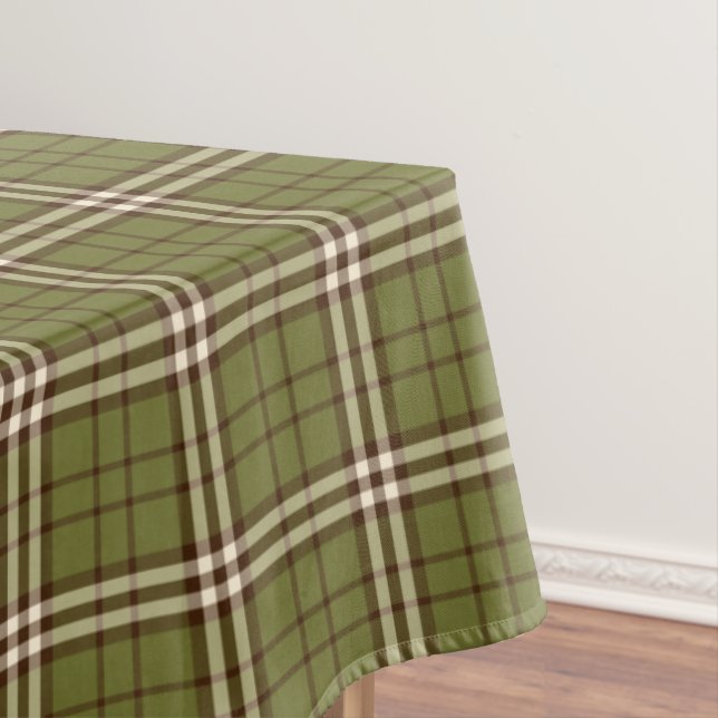 Mantel Green Tartan Tablecloth (In Situ)