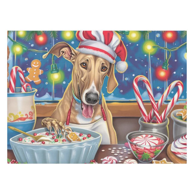 Mantel Greyhound Holiday Baking: Navideña Festiva (Frente (Horizontal))