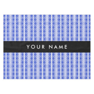 Mantel Griego Fret Arabesque Blue, Tu Nombre, Personaliza