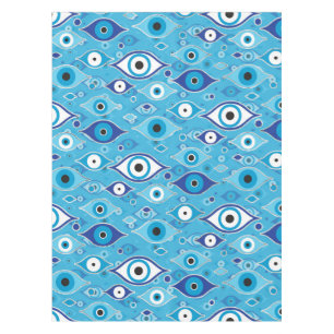 Mantel Griego Mati Mataki - Patrón de ojos malvados en M