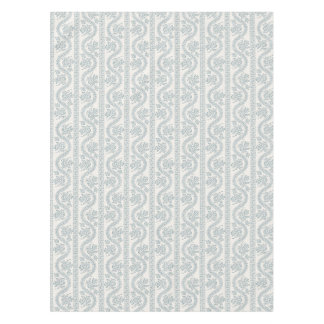 Mantel Gris Azul y Hueso Floral Raya