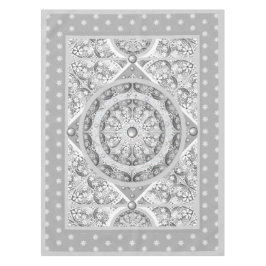 Mantel Gris de encaje cerámico y copo de nieve