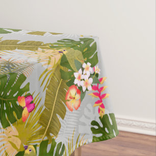 Mantel Gris del Jardín de Foliage Tropical