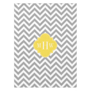 Mantel Gris Dk Lg Chevron Pineapple Quatrefoil 3 Monogram