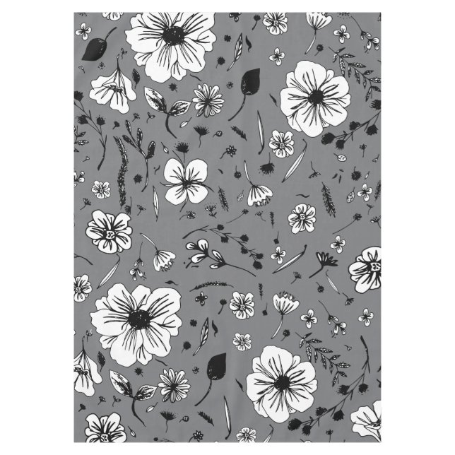 Mantel Gris floral (Anverso)