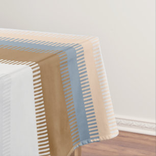 Mantel Gris gris azulado rayado Oro Beige Tan