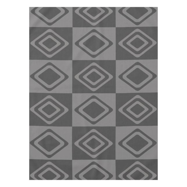 Mantel Gris moderno de diamantes de mediados de siglo (Anverso)