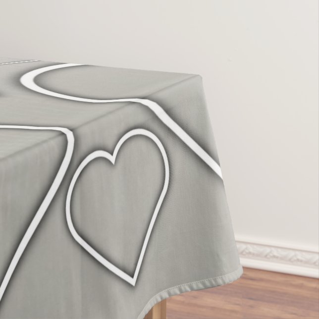 Mantel Gris y Corazones Blancos (In Situ)