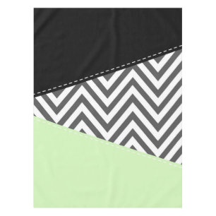 Mantel Gris Zigzag, Gris Chevron, Zigzag Pattern, Mint