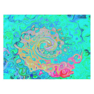 Mantel Groovy Abstract Retro Arcoiris Liquido Swirl